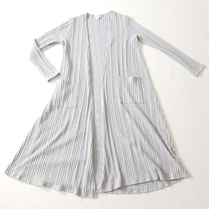 LuLaRoe Sarah Open Front Duster Cardigan Gray